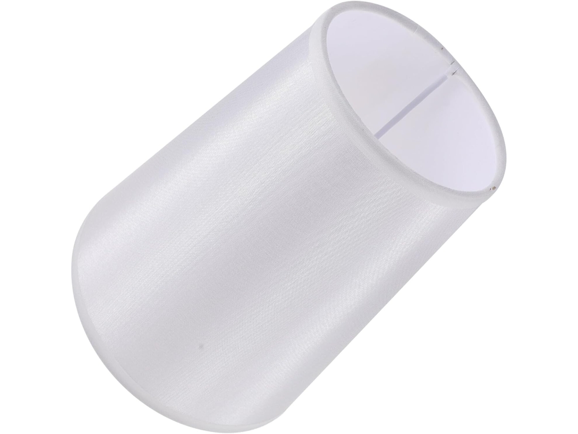 Lámpara De Mesa De Tela E14 Para Sala De Estar, Blanca