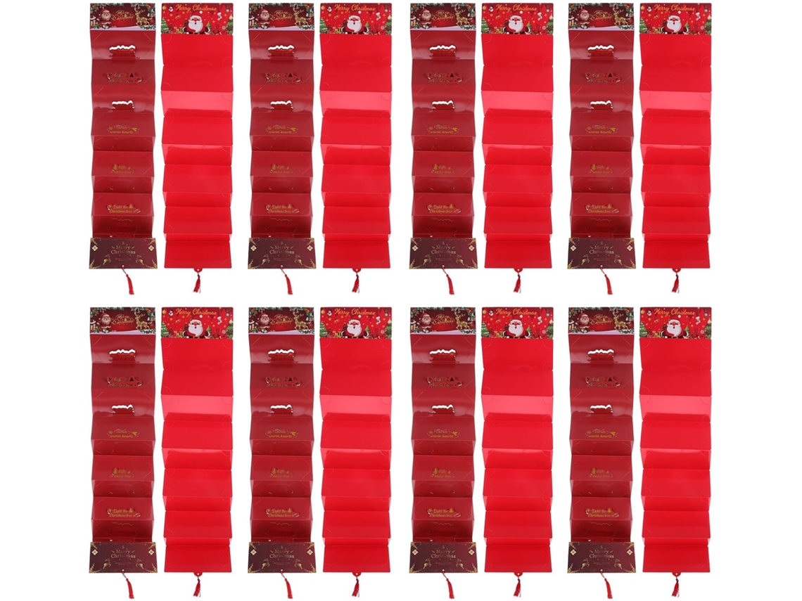12 Sobres Rojos Navideños, Monedero Con Compartimentos Y Organizador De Tarjetas Para Fiestas.