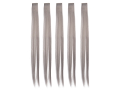 5pcs Tresse Liso Colorido Com Clip 55cm Para Cosplay E Uso Diário
