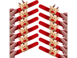 12 Pulseras navideñas, pulseras con estampado de fiesta para niños RNEMITERY