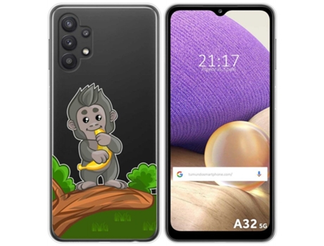 Carcasa Samsung Galaxy A32 5G TUMUNDOSMARTPHONE Dibujos Transparente Multicolor