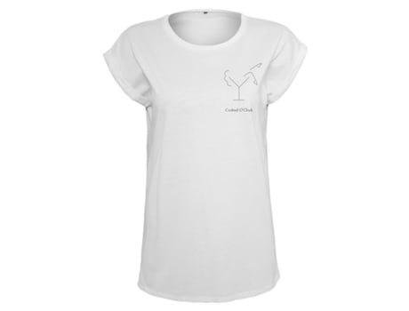 Camiseta de Mujer MISTER TEE Cocktail Clock Blanco (XL)