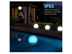 Bola Luz Rgb Yizhood Flotante 8 Colores 16 Bolas Blanca