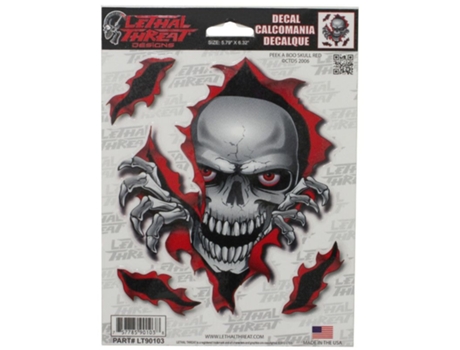Pegatinas para motos LETHAL THREAT Peek A Boo Skull