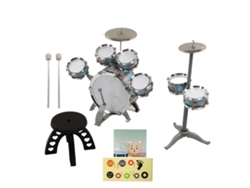 Bj-bateria De Jazz Para Crianças 7 Tambores Som Alto Kit Compacto Para Iniciantes Com Taburete Para Crianças A Partir De 3 Anos