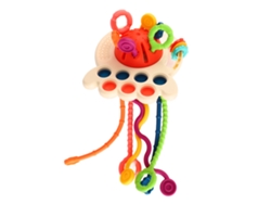 Juguete Sensorial De Silicona Con Forma De Ovni, Con Cuerda Para Tirar, Sonidos, Vibraciones, Método Montessori, Para Bebés.