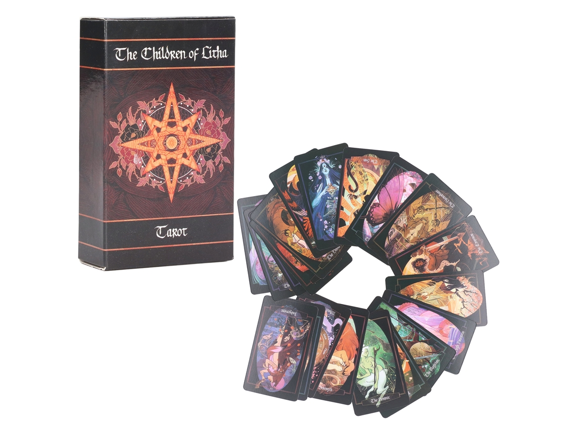 Baraja De Cartas Del Tarot Hijos De Litha, 78 Cartas, Papel Artístico Para Adivinación Y Fiestas.