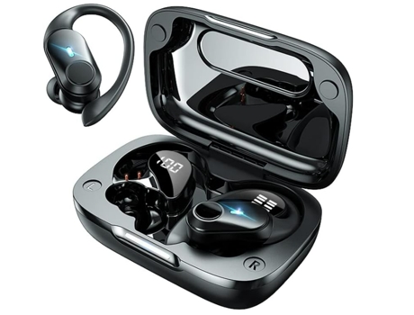 Auriculares inalámbricos Bluetooth con auriculares estéreo de graves profundos con cancelación de ruido y micrófono HD para deportes, trabajo, CHRO...