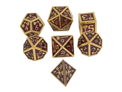 Ats-set De 7 Dados Metálicos Poliedros Para Juegos De Mesa Y Rol, Accesorios Portátiles Con Números Claros Estilo 2