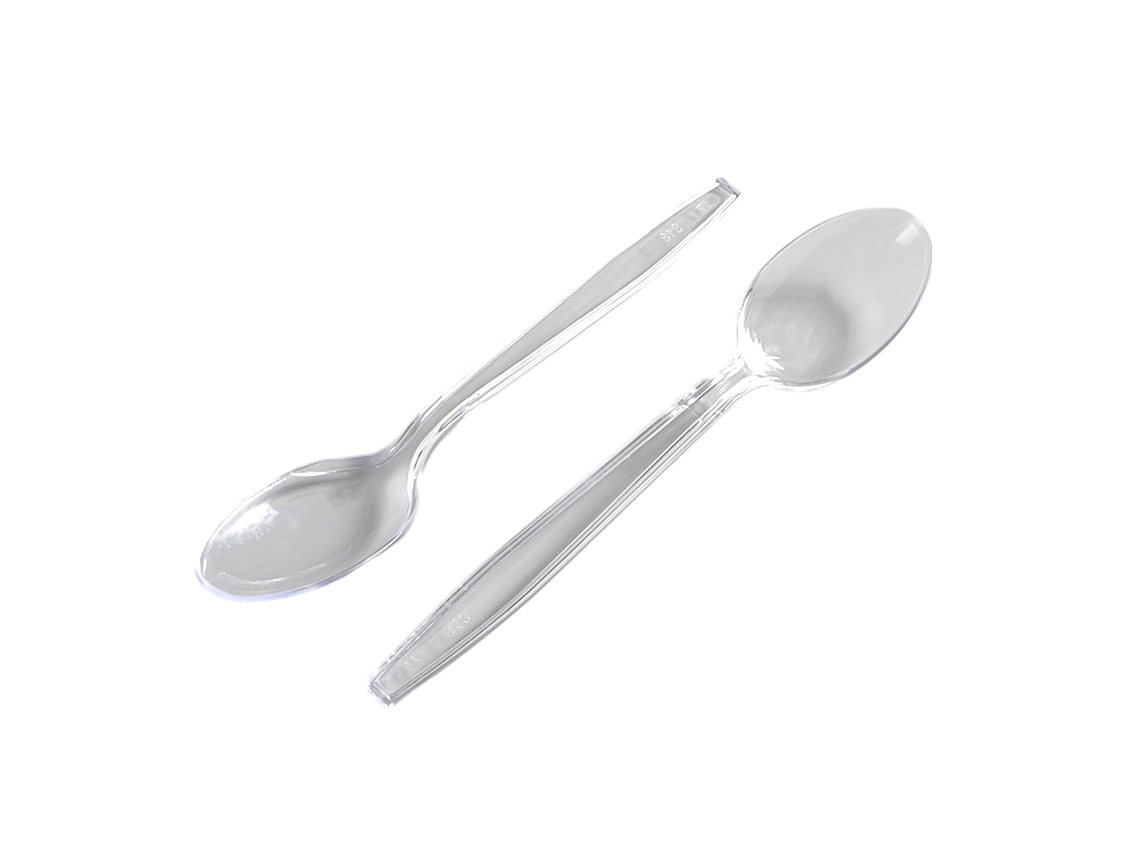 Cubiertos de Plástico Desechables Transparentes - 100 Piezas RNEMITERY