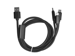 Cable De Carga De Teléfono Trenzado De 3 En 1 De Carga Rápida Para Múltiples Dispositivos