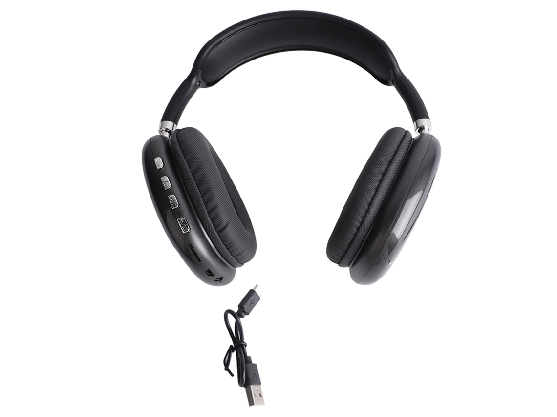 Auriculares Estéreo Inalámbricos Bluetooth 5.0 Con Cancelación De Ruido, Ligeros, Plegables, Negros.