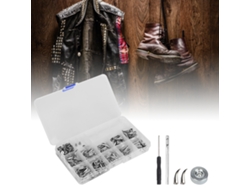 Kit De Remaches Punk De 100 Piezas Con 3 Herramientas De Aleación Para Manualidades En Cuero.