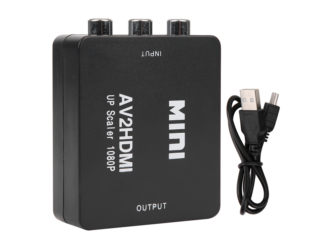 Convertidor de video de alta definición Mini AV a HDMI con salida 1080p 60Hz con cable USB, adaptador AV HDMI Otros
