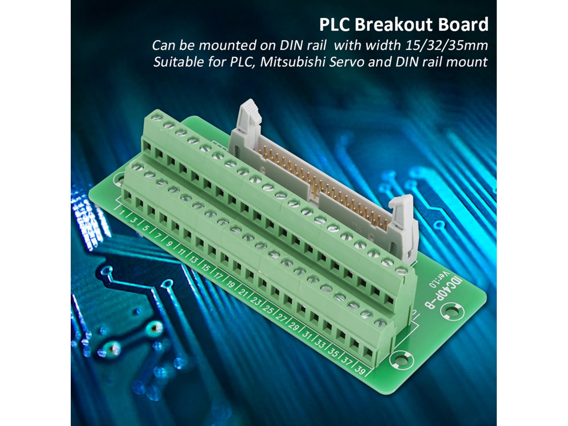 Omni-placa De Desconexión De 40 Pines Con Conector Terminal Para Plc, Con Soporte, Interfaz Para Din Rail