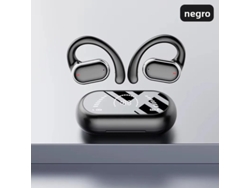 Auriculares Bluetooth 5.3 Con Gancho Para La Oreja (negros), Baja Latencia Y Cancelación De Ruido Estéreo Para Juegos Y Deportes.