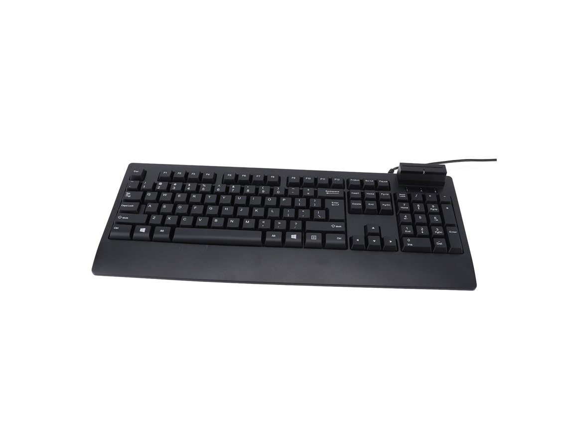 Teclado Usb De 104 Teclas Con Ranura Para Tarjeta Ic, Silencioso, Patas Antideslizantes Retráctiles Y Material Abs.