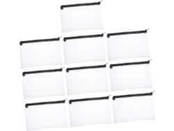 Juego de 10 estuches transparentes de PVC para lápices, ideales para estudiantes, para exámenes, para organizar lápices y juguetes.