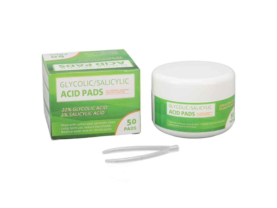 50 Toallitas De Ácido Glicólico Para Rostro Exfoliantes Desatascar Pores Minimizar Pores Equilibrar Grasa