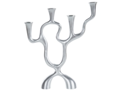 Candelabro decorativo artesanal Beliani Famoes en hierro dorado 32x6x41