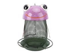 Comedero Colgante Para Pájaros Con Luz Solar, Rana Decorativa De Hierro Forjado Para Jardín, Balcón Y Exteriores.