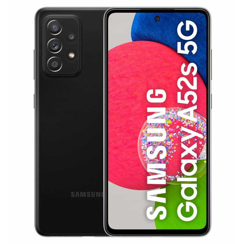SAMSUNG Galaxy A52S 5G 256Gb A528B Ds Negro Grado C Plus Smartphone Reacondicionado Señales de Uso