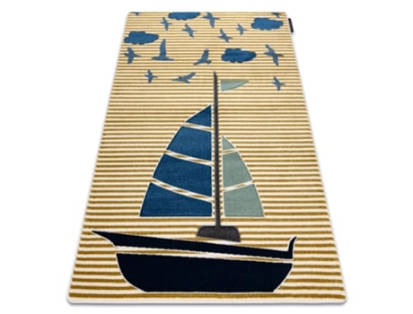Alfombra Petit Sail Bote, Velero Oro (180 x 270 cm)