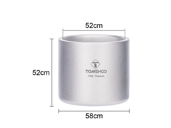 Taza De Viaje De Titanio De Doble Capa, Ligera Y Duradera, Ideal Para Té, Café, Vino, Acampada Y Senderismo.