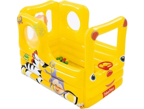 Piscina de Bolas Hinchable BESTWAY Fisher Price Autobús Escolar 137x96x96 cm Amarillo