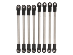 Juego De 8 Vigas De Conexión De Acero Inoxidable De 275 Mm Para Coches Rc Crawler 1/10.