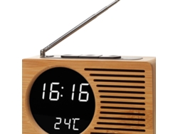 2026 Store-reloj Radio De Noche De Madera Multifuncional Con Pantalla Grande Y Display Digital Hd Usb Carga