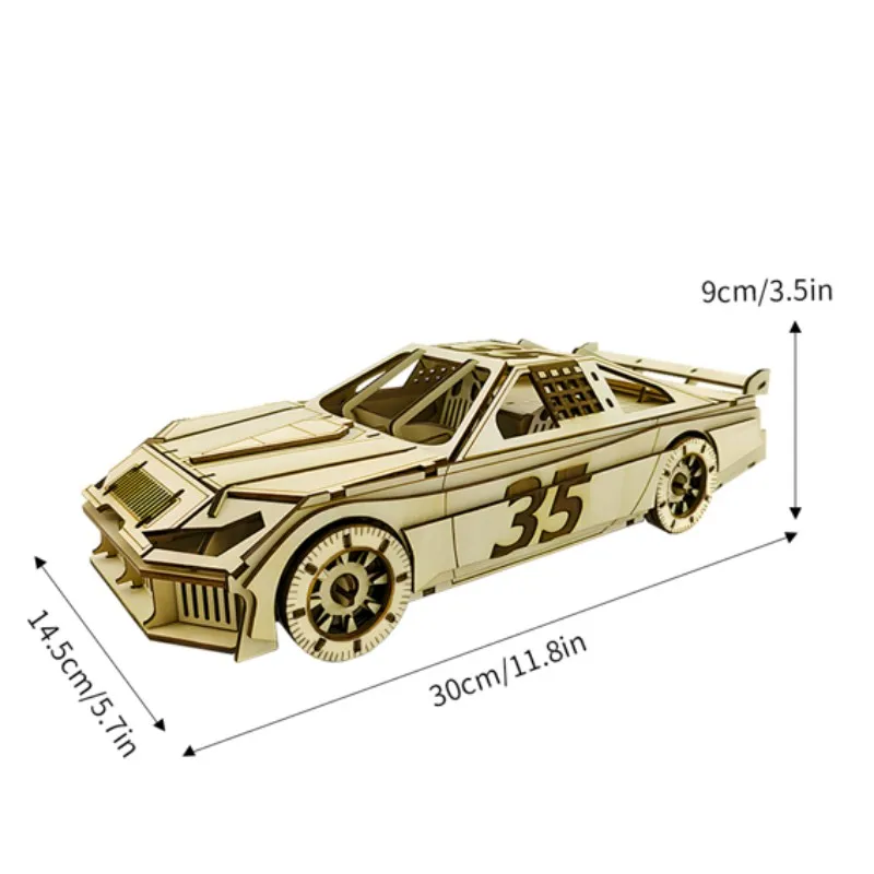 (estilo 10) Juego De Rompecabezas De Coches De Madera 3d, Kit De Modelo Para Armar Usted Mismo