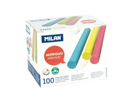 MILAN Tiza Redonda Antipolvo - Surtido, 100