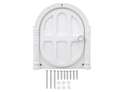 Puerta Para Gatos Y Perros Con Cerradura Bidireccional, Resistente A La Intemperie, Silenciosa, Blanca, Tipo 2