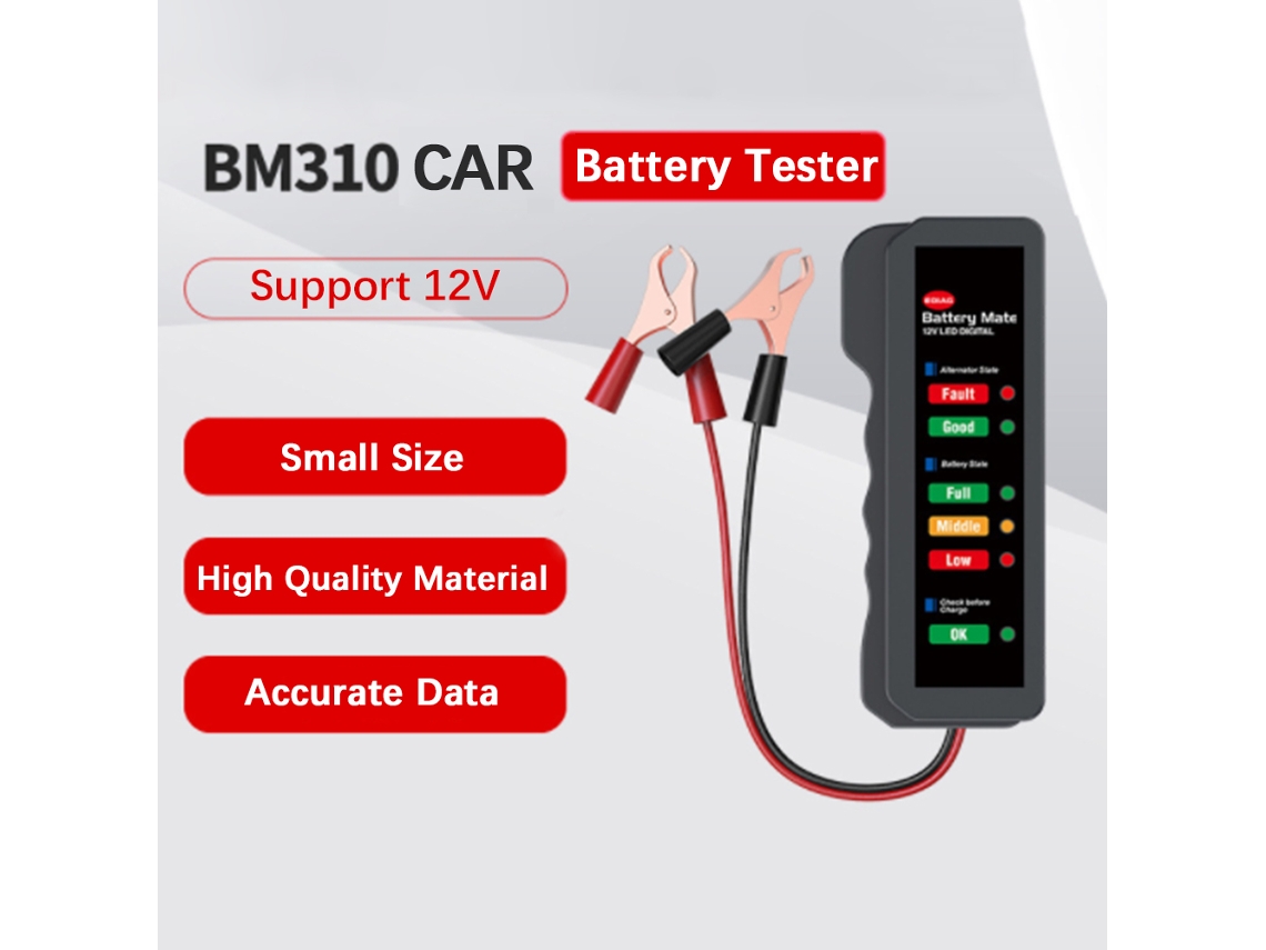 Comprobador De Baterías De 12 V Con Pantalla Led Para Bicicletas Eléctricas, Motocicletas Y Automóviles.