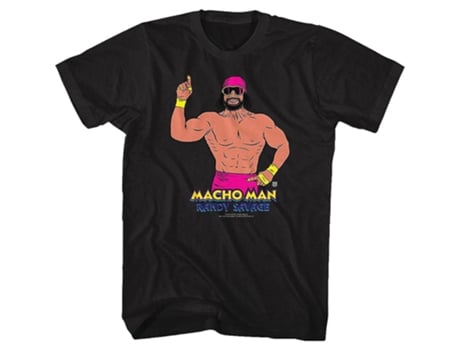 Camiseta ROCKINSTONE ilustrada Macho Man Randy Savage (M)
