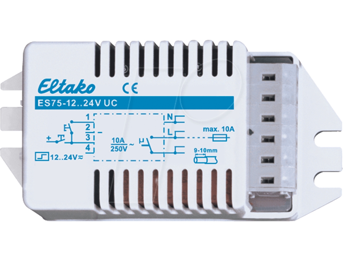 Es75 12..24v Uc interruptor de impulsos 1s luces N.libre de potencial 10a 60100055 1 (60100055) Eltako (v)