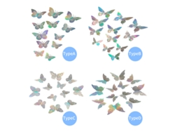 Pegatinas de mariposas para pared, cortadas con láser, 3D, decoración DIY, removibles.