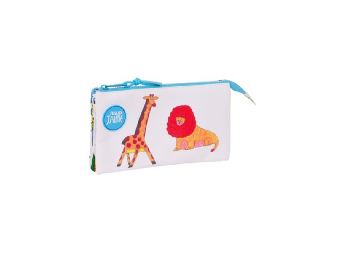 Estuche triple de lápices Safta Something by Jaime de 22 x 12 x 3 cm