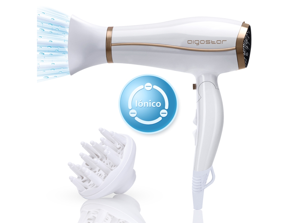 Secador de Pelo AIGOSTAR Luna (2200W - 3 Niveles de temperatura)