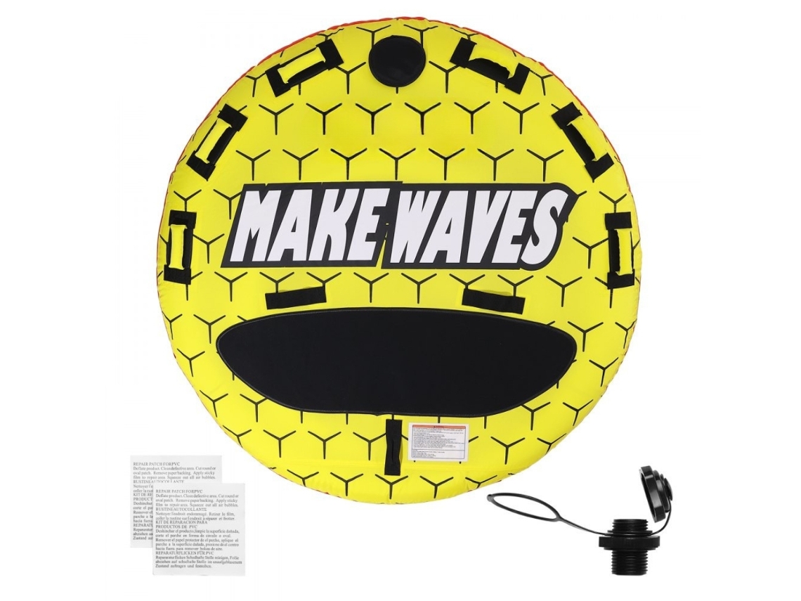 Flotador inflable remolcable para 3 personas, duradero, nailon reforzado, 231 kg Tekmaquinas