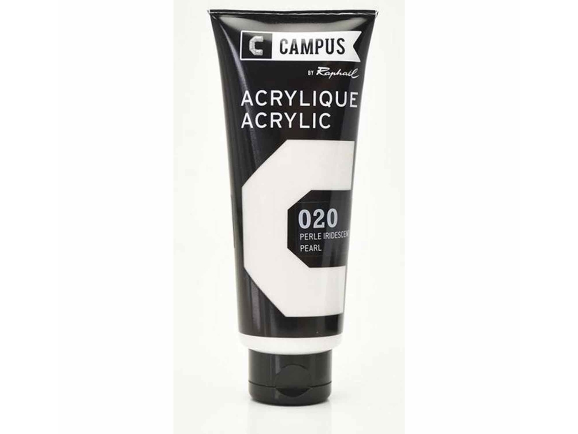 Tinta Acrílica CAMPUS (Gris Perla Iridiscente N°020 - 100ml)