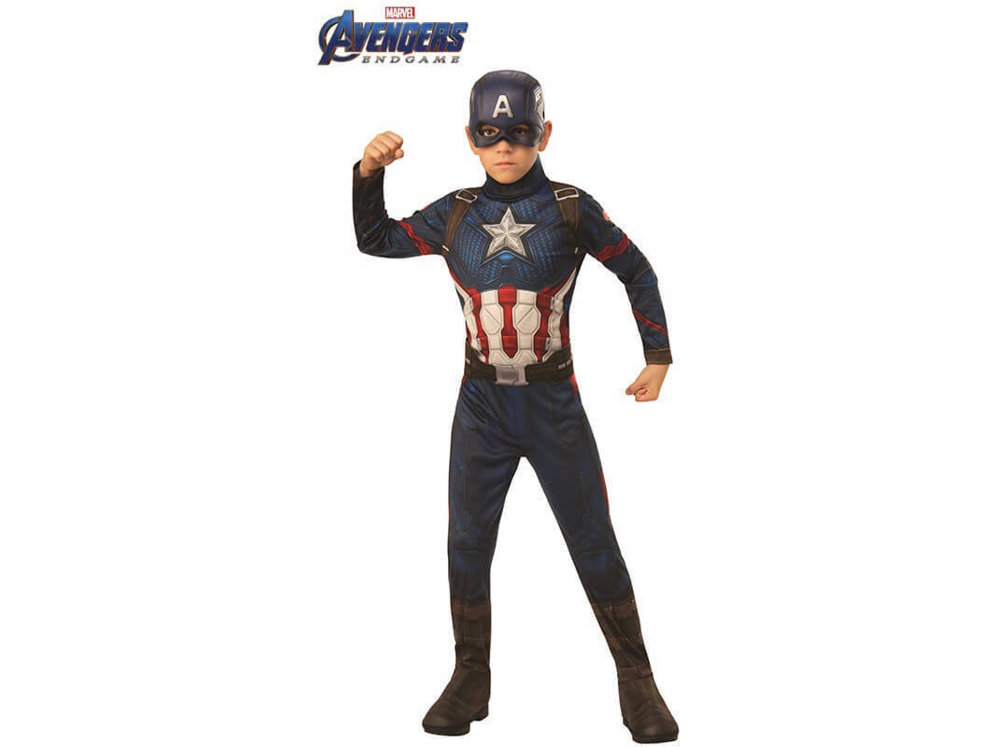 DISFRAZZES Disfraz Capitán América Vengadores: Endgame Niño (Talla: 12 a 14 años)