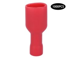 Kit De 1000 Terminales Hembra Aislados De Pvc Fdfd1-250 Para Conexión De Cables - Rojo