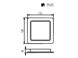 Maclean Mce373s Led Ceiling Panel Flush Mount Slim 9w Neutral White 4000k 120x120x26mm 900lm