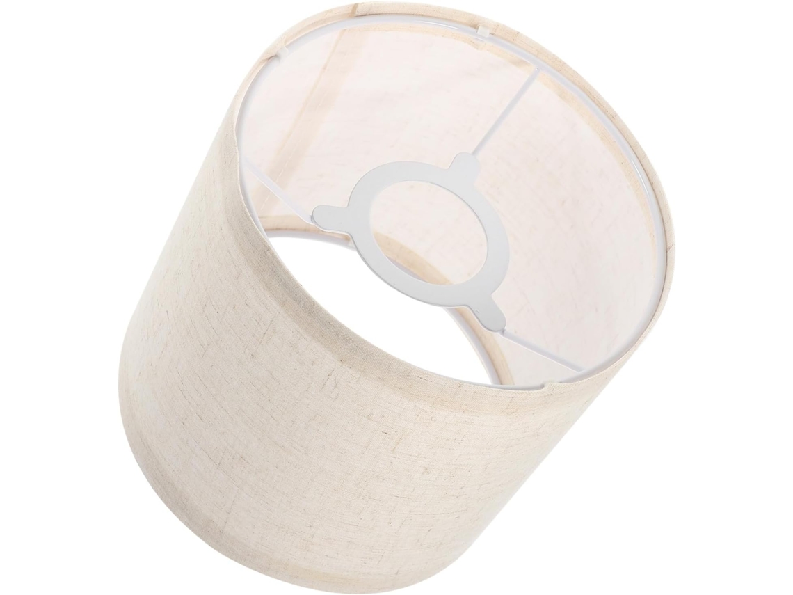 Lámpara De Mesa Elegante Y Moderna De Tela Beige