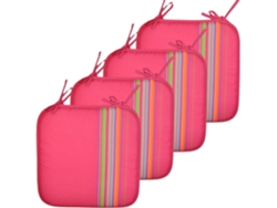Cojines Acolchados para sillas de Cocina, cojin para terraza, jardín, balcón, Comedor. Tamaño 38x38cm. (Rojo 4 Pzas) COSHANO