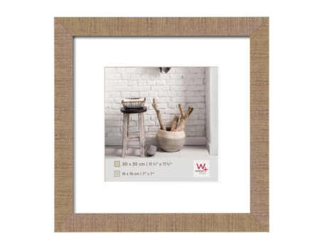 Marco WALTHER DESIGN Home Marrón (Madera - 30x30 cm)