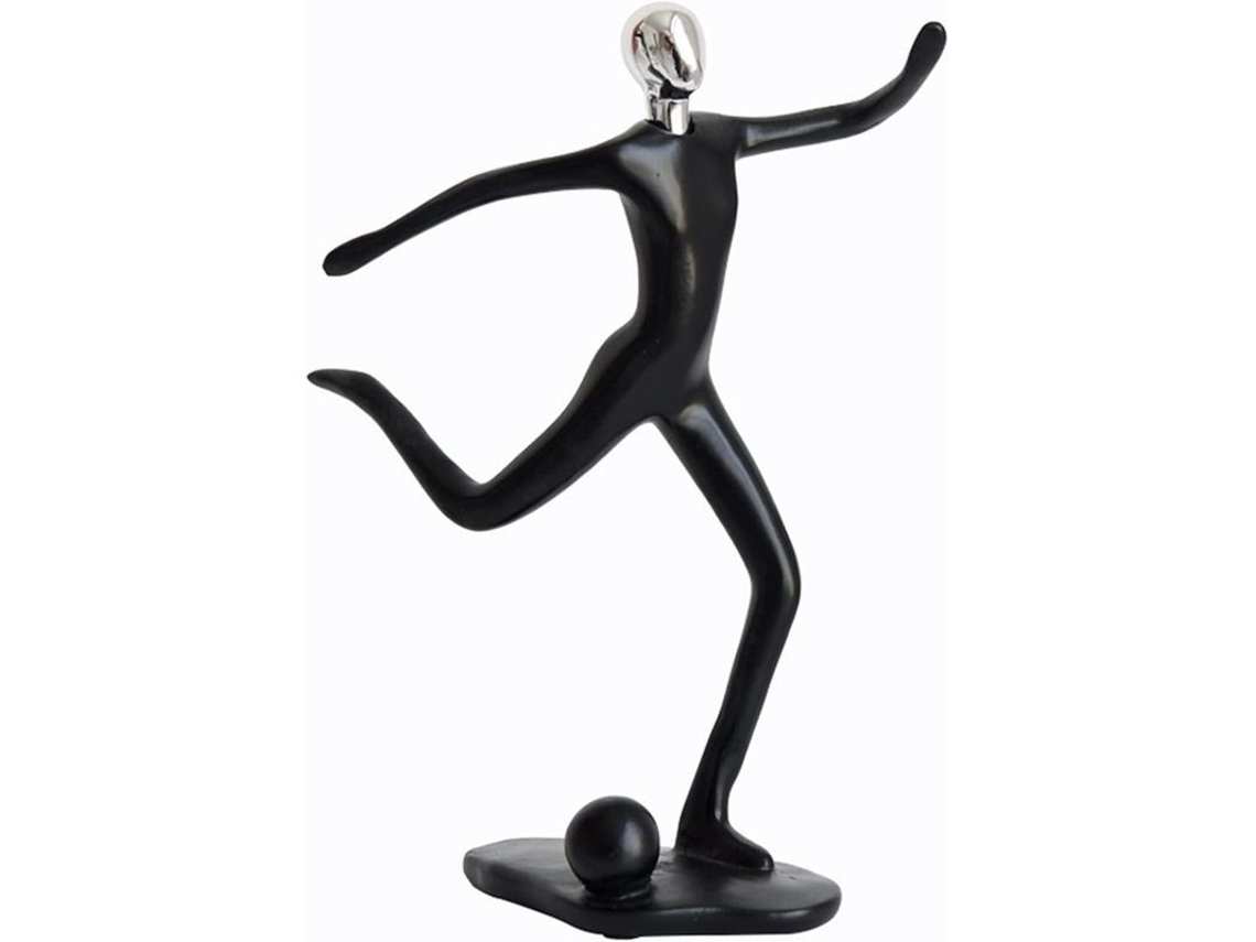 Escultura Deportiva Abstracta Moderna En Resina Negra Para Decoración Del Hogar/oficina - Regalo