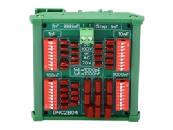 Placa Programable De Condensadores De Década, 4 Dígitos, Motor Paso A Paso De 1 Nf Con Trazado Din.